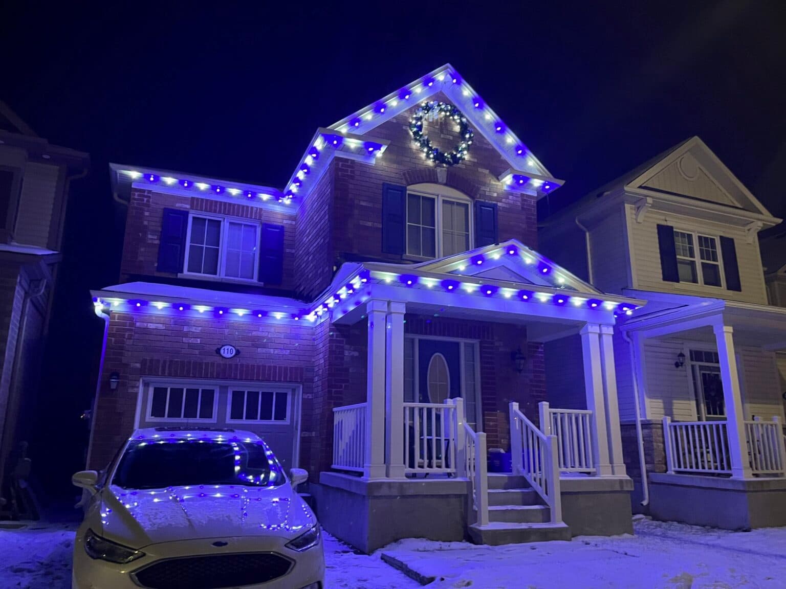 Custom holiday lighting installation for Diwali, Hanukkah, and Christmas by GTA Christmas Lighting